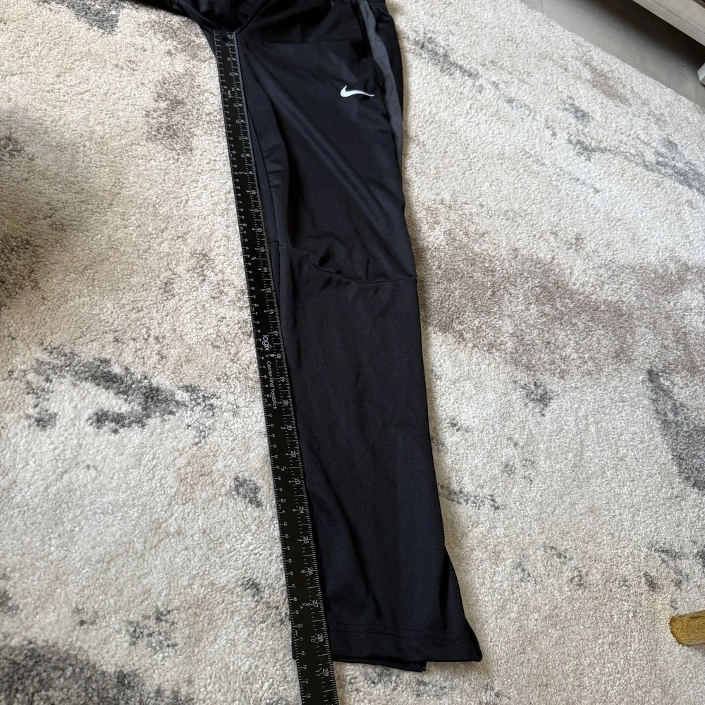 Nike Women's XS Epic Training Pants Black Gray Mesh Stripe Ankle Zips 836120-020